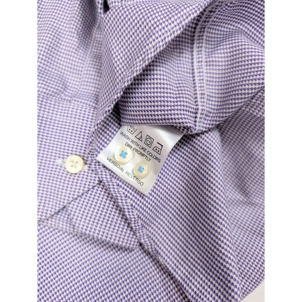 Tommy Bahama Purple Collared Long Sleeve Button Up Men's Size 15.5 34-35 - Picture 6 of 7